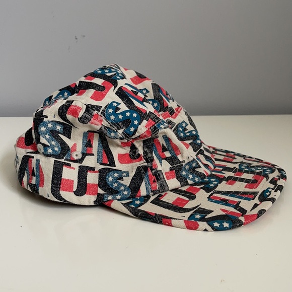 Retro Style USA 5-Panel Adjustable Hat - Picture 1 of 5